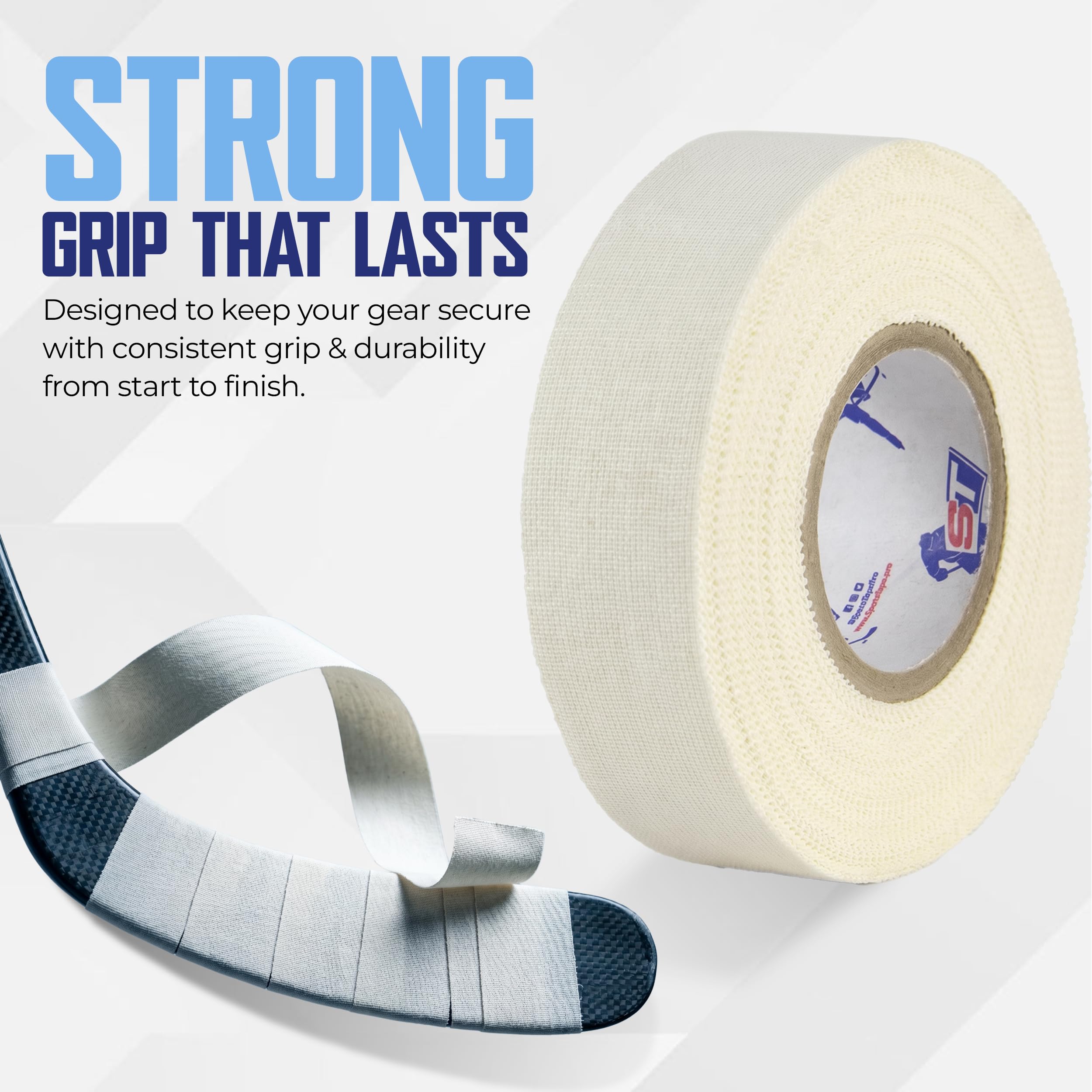 Sports Tape Taśma hokejowa, 6 rolek, szerokość 1 cal, długość 20 metrów (tkanina)