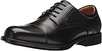 Florsheim Men's Medfield Cap Toe Oxford Dress Shoes - Leather Upper, Rubber Sole, Ortholite Comfort Insole