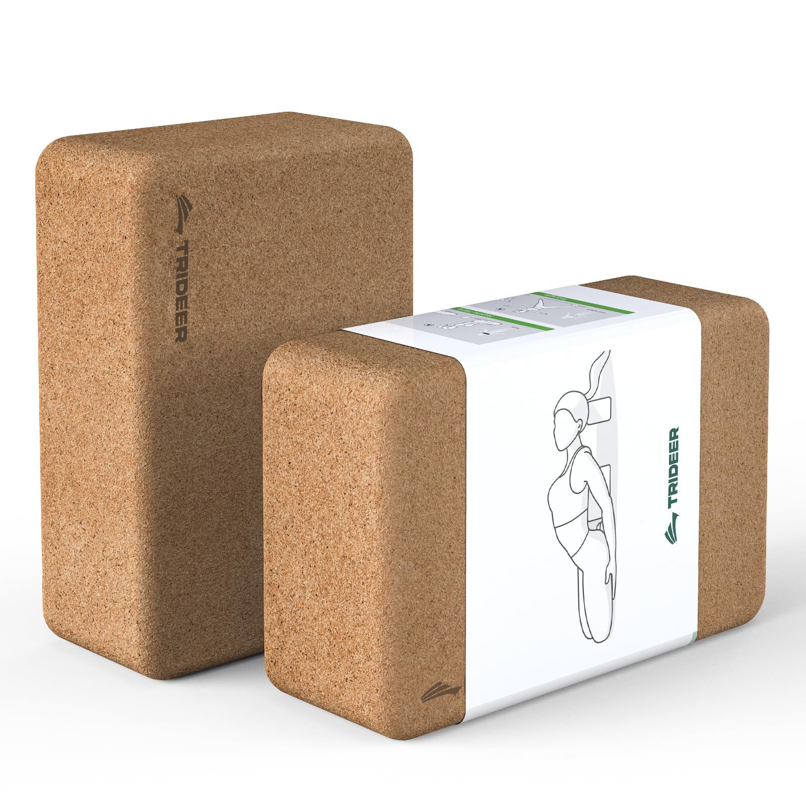 Trideer Cork Yoga Blocks 2 Pack