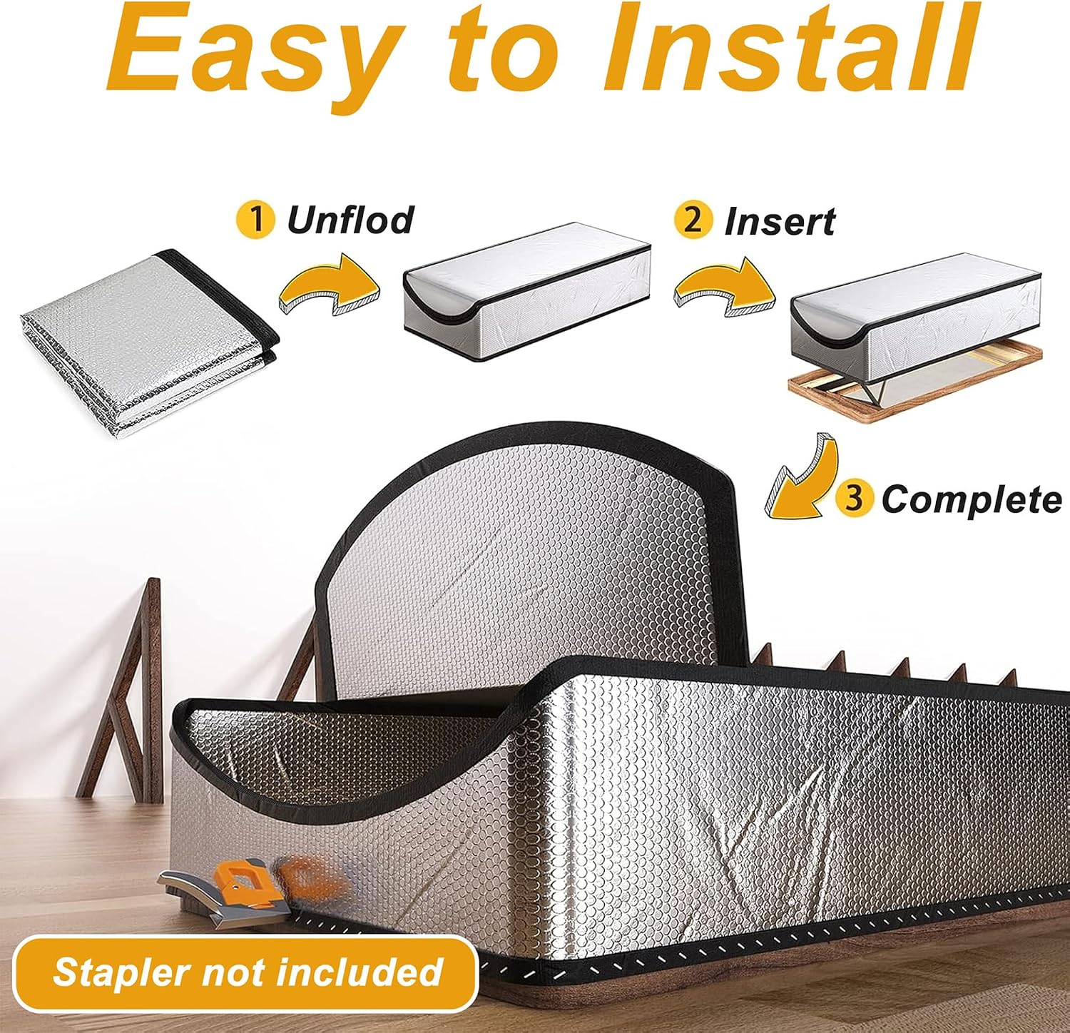 Attic Door Insulation Cover,25"x54"x11" Attic Stairway Insulation Cover ,Easy DIY Installation, (Household Garage, attic Hatch Cover, attic Seal, Heat Shield)