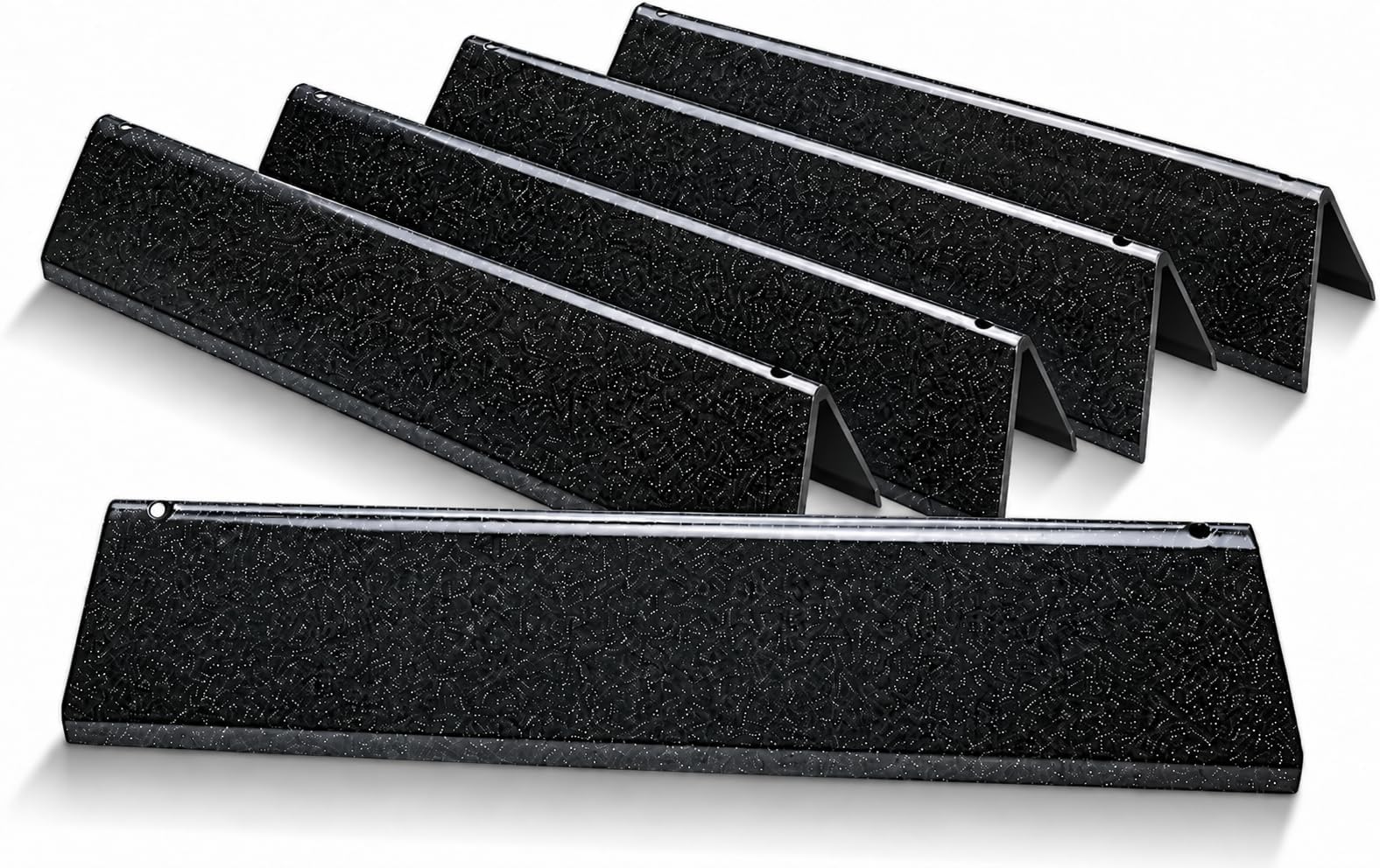 Uniflasy 7636 15.3 Inch Flavorizer Bars for Weber Spirit 300 Series, Spirit E310 E320 E330 S310 S320 S330 Gas Grills with Front Control Knobs, 5 Pack Porcelain Steel Heat Plates for Weber 7636, 16GA