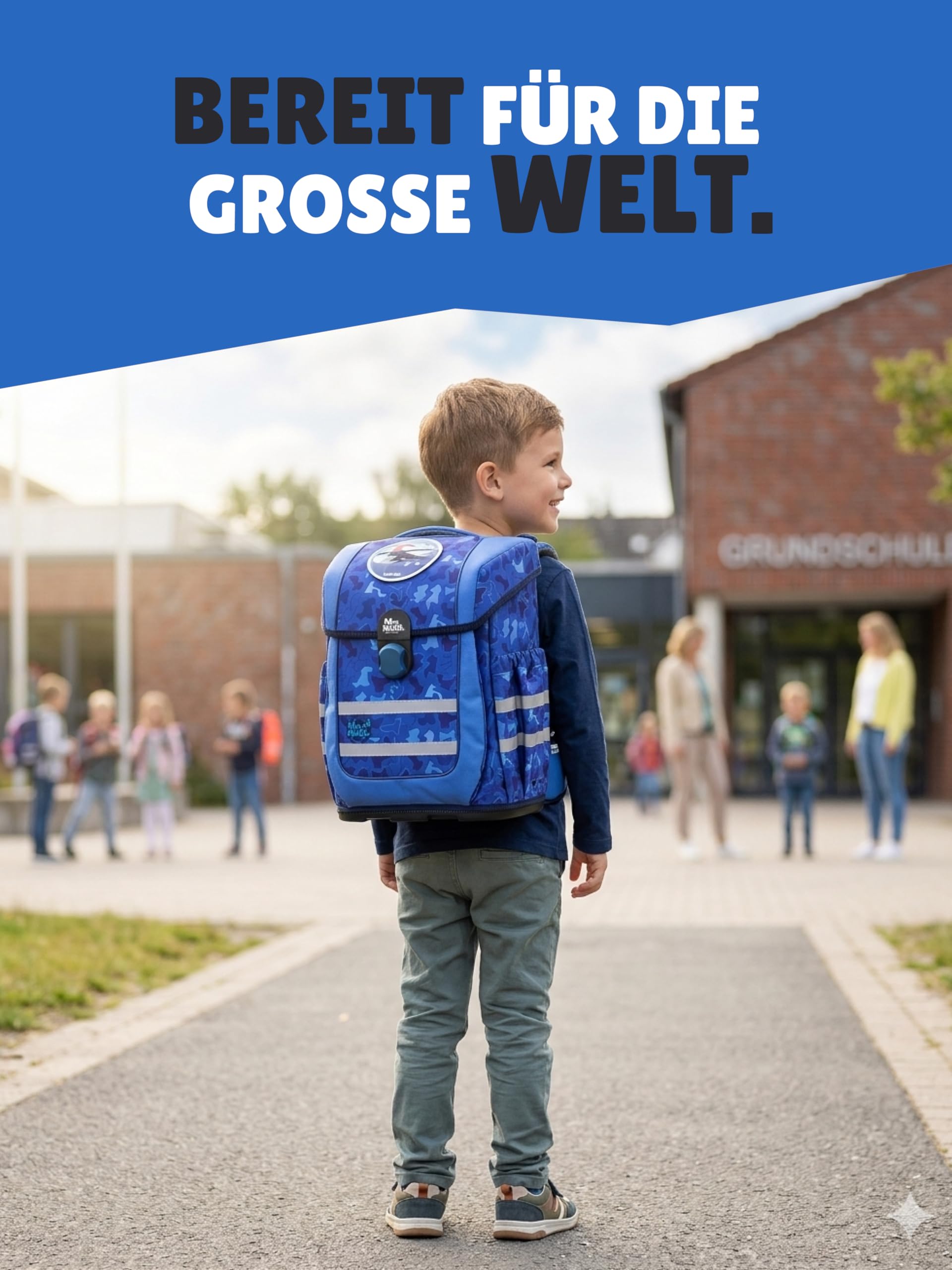 Familando - McNeill Ergo Complete Schulranzen Set - 10-teilig mit Schultüte - Puzzle - Ergonomisch & 3-Fach verstellbar - 1150g leicht mit 20L Volumen & Reflektoren - Für Grundschule ab 1. Klasse