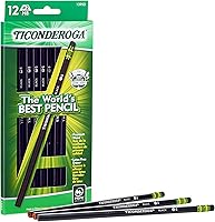 Vista 7 de Ticonderoga - Lápices 2 HB suave, negro Con revestimiento de madera Sin afilar Total de 24