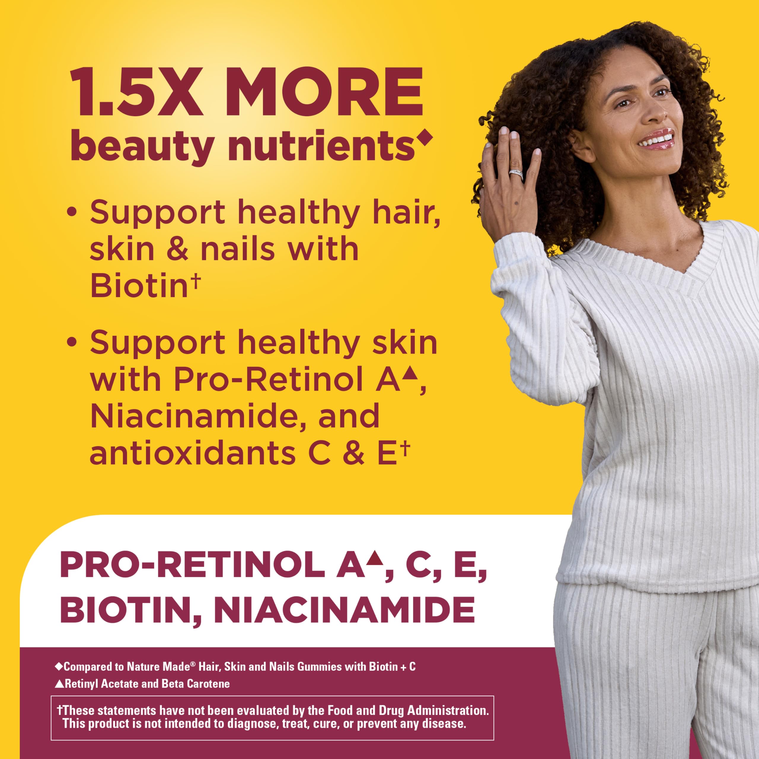 Nature Made Advanced Hair Skin and Nails Gummies, 80 Gummies — Amazon image 2