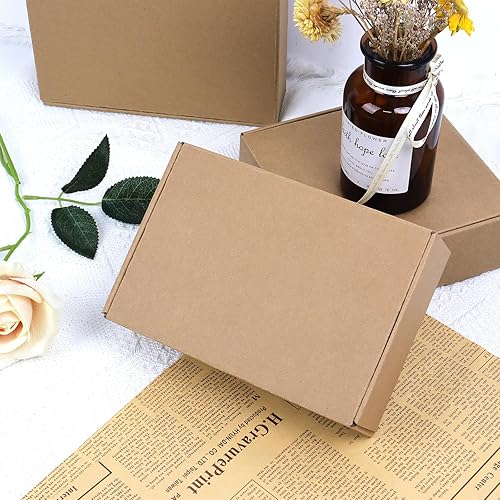 Miniatura 109 de Cajas de envío pequeñas de 6 x 4 x 2 pulgadas para pequeñas empresas, paquete de 30 cajas de correo moradas, caja de embalaje de cartón corrugado