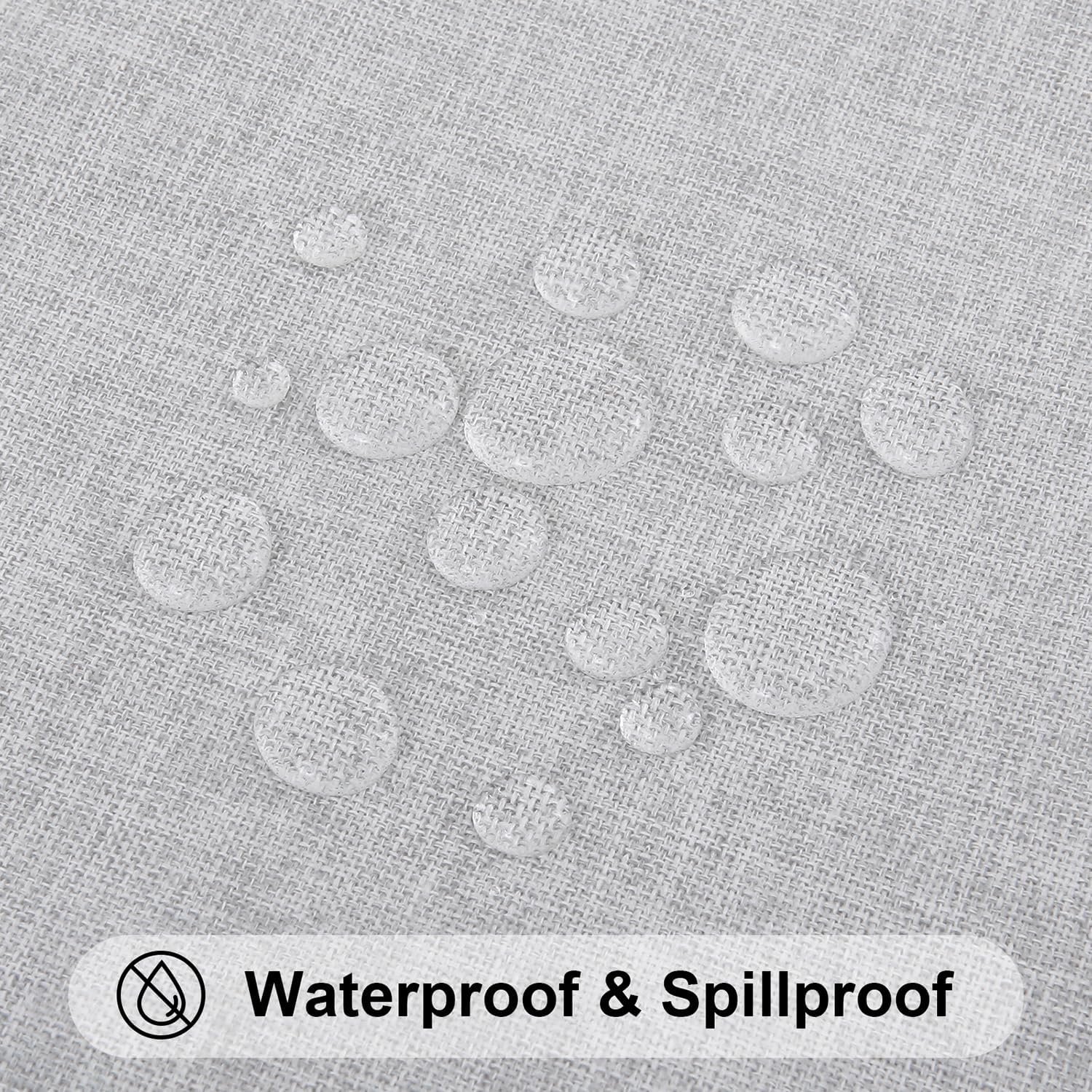 smiry Rectangular Table Cloth Wipe Clean 140x100 cm, Wipeable Water Resistant Linen Tablecloth - Image 4