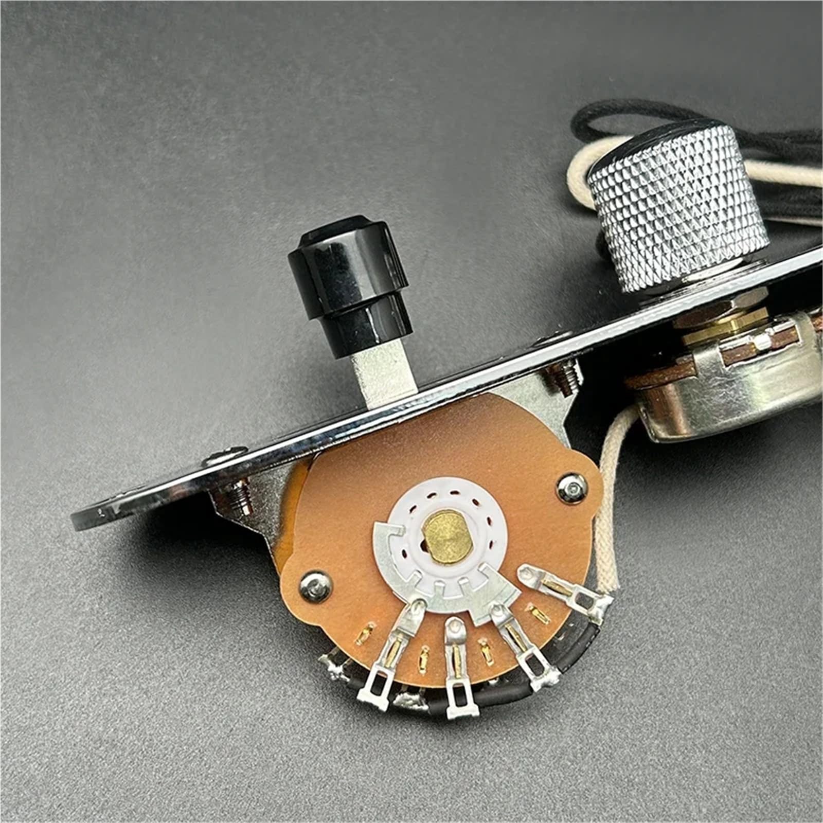 Placa de control precableada vintage for guitarra eléctrica TL, interruptor de cuchilla, potenciómetros de eje de latón de 500 K con alambre de tela encerado.