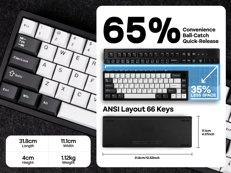 Amazon.com: EPOMAKER Galaxy65 Wireless QMK/VIA Mechanical Keyboard