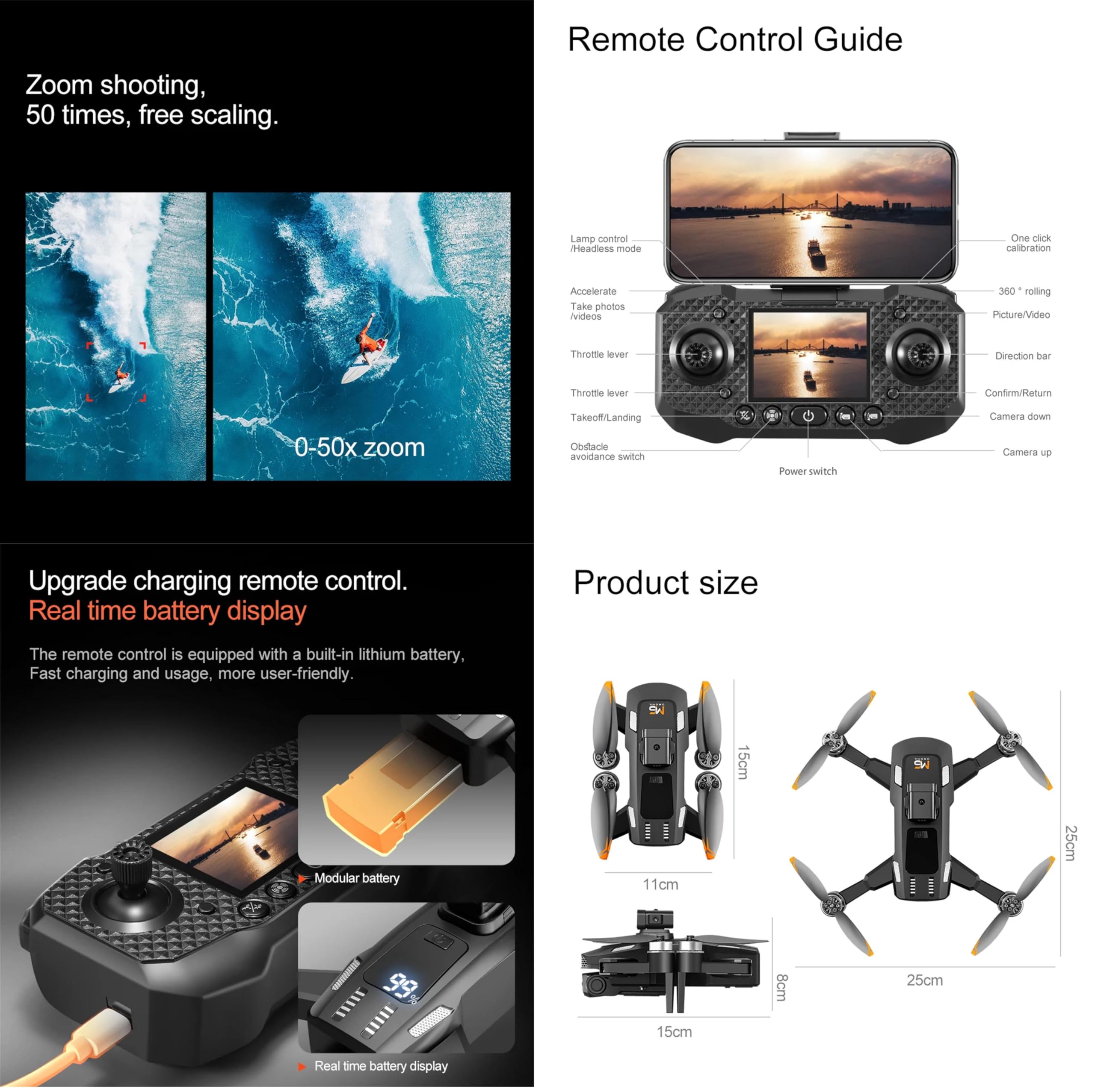 Dron 8K Profesjonalna kamera HD Drony 5G WIFI FPV Wideo 4k UAV Z ekranem Pilot zdalnego sterowania RC Quadcopter Dron