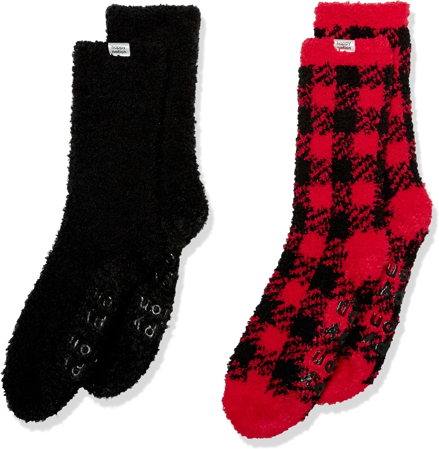 Happy Nation Girls Marshmallow Socks, 2 Pack, Holiday Fashion, S/M