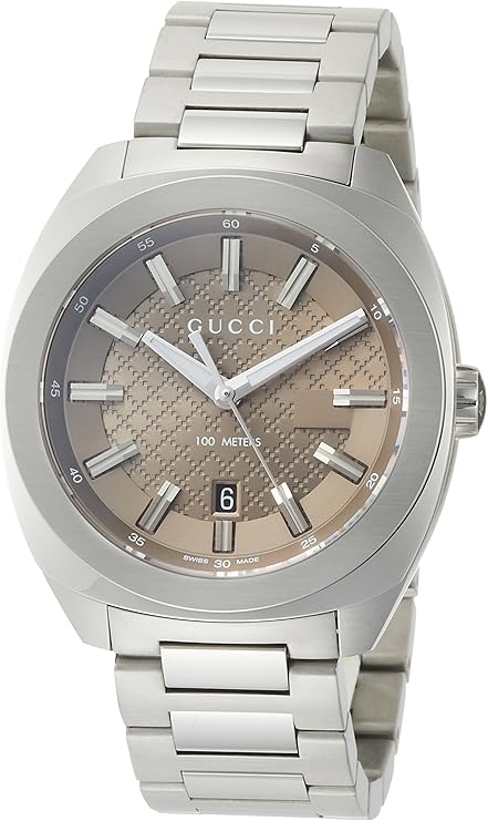 【美品】グッチ GG2570 142.3 YA142313 グリーン　クォーツ Amazon.co.jp: グッチ GUCCI GG2570 クオーツ メンズ 腕時計 YA142313