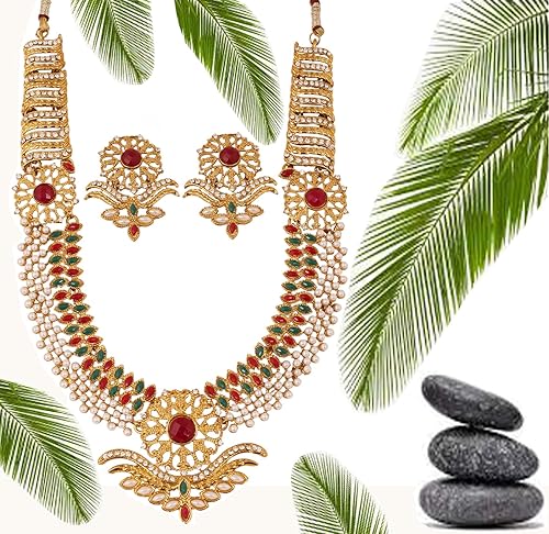 Miniatura 5 de Touchstone Mughal Jali Collection, Gargantilla de tono dorado, de India, Mughal, Bollywood, diamante blanco, set de gargantilla para mujer