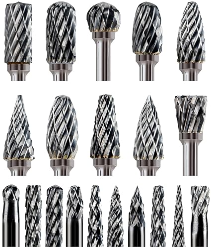 20 Pcs Carbide Burr Bits 1/8 product photo (Cordless Tool Kits) — ScooterReviewPro review