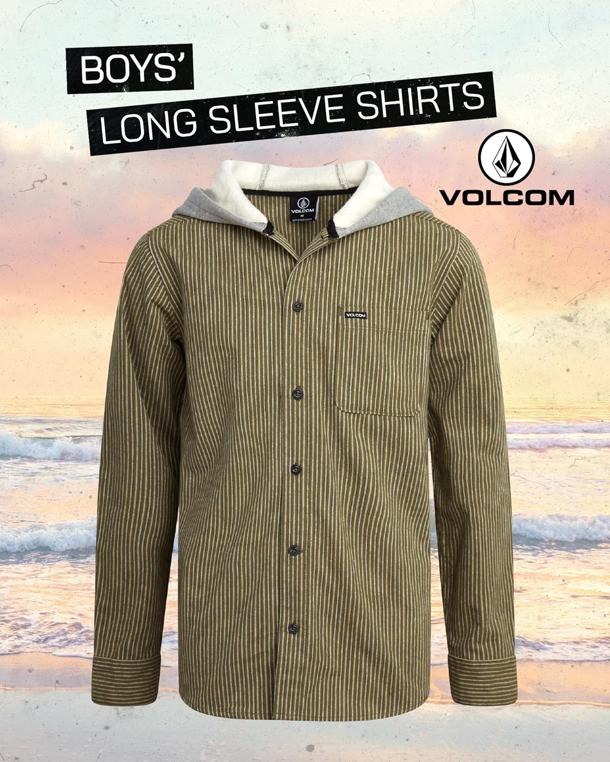 Volcom Boys Button Down Shirt - Breathable Woven Boys Long Sleeve Button Down Shirts - Classic Plaid Flannel Shirt (4-20) - Image 2