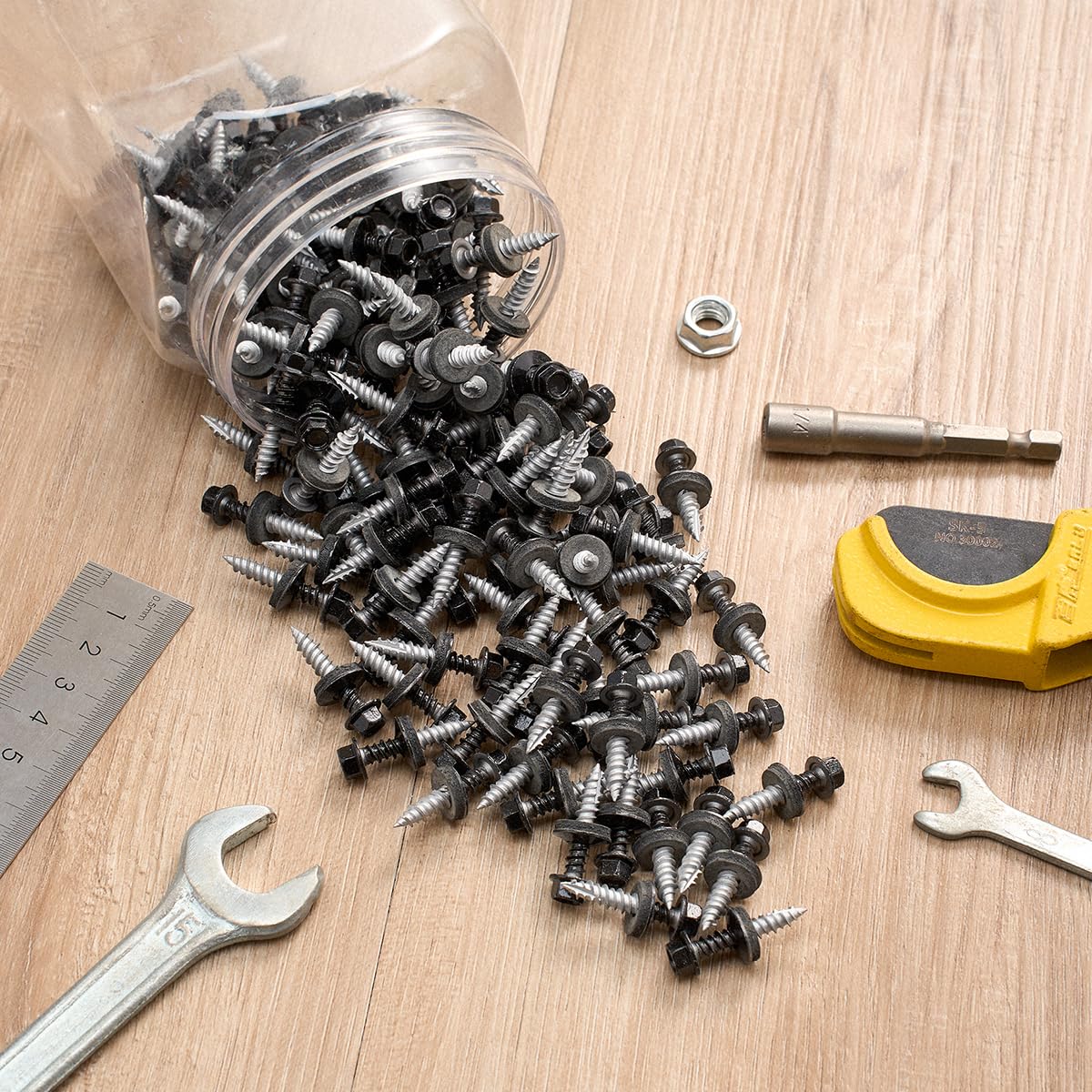 150 Black Roofing Screws - Metal Roof Repair -6