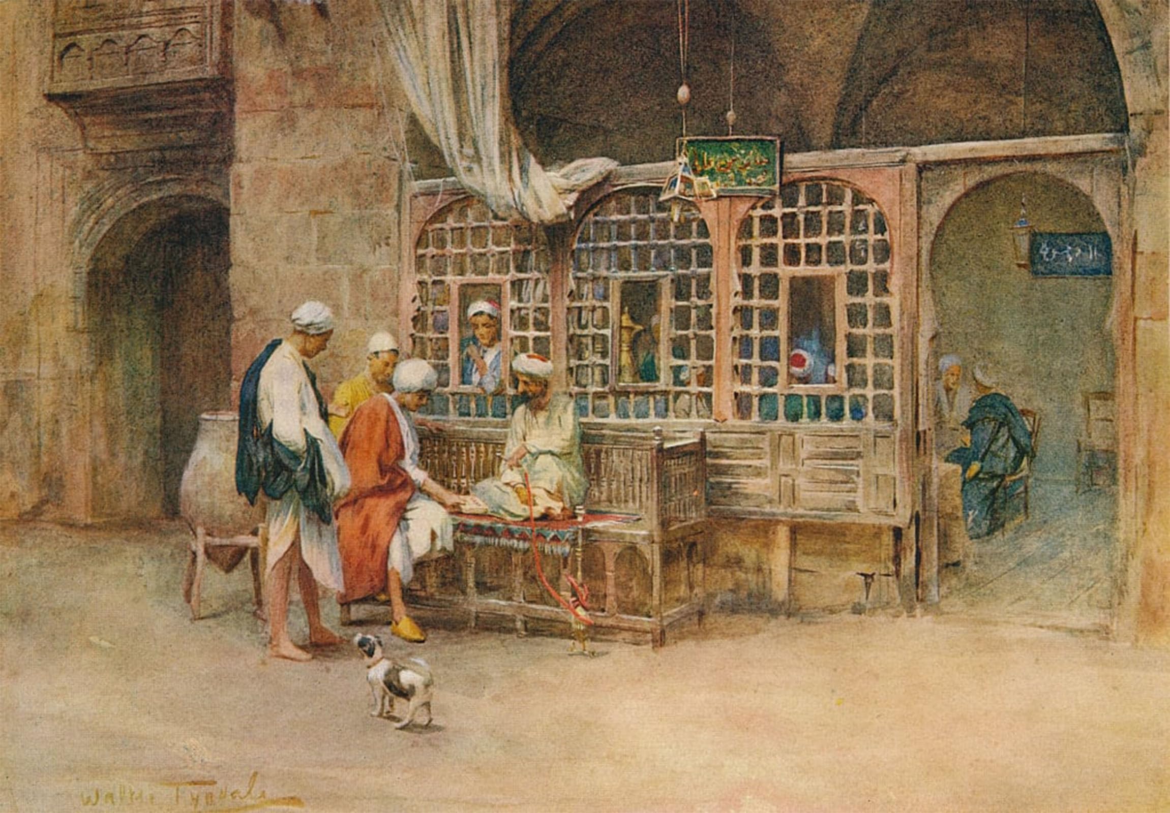 POSTERIIk Famous Animal Posters Vintage Picture a Cairene Café by Walter Frederick Roofe Tyndale Modern Wall Decor for Home Decor 60x90cm