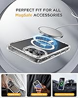 Vista 937 de Miracase Funda magnética para iPhone 14 de 6.1 pulgadas, protector de pantalla de vidrio templado integrado + protector de lente, compatible