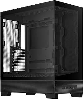 ASUS A31 Black ATX Mid-Tower Gaming Case - Dual Tempered Glass, BTF Hidden Connectors, 360mm AIO, RTX 4090 Support