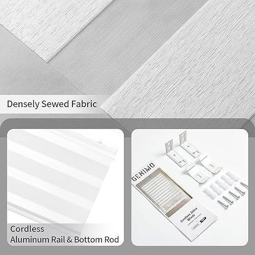 Miniatura 4 de GENIMO Persianas celulares sin cordones, persianas de tela filtrante de luz, persianas pequeñas de panal para ventanas para el hogar, oficina,