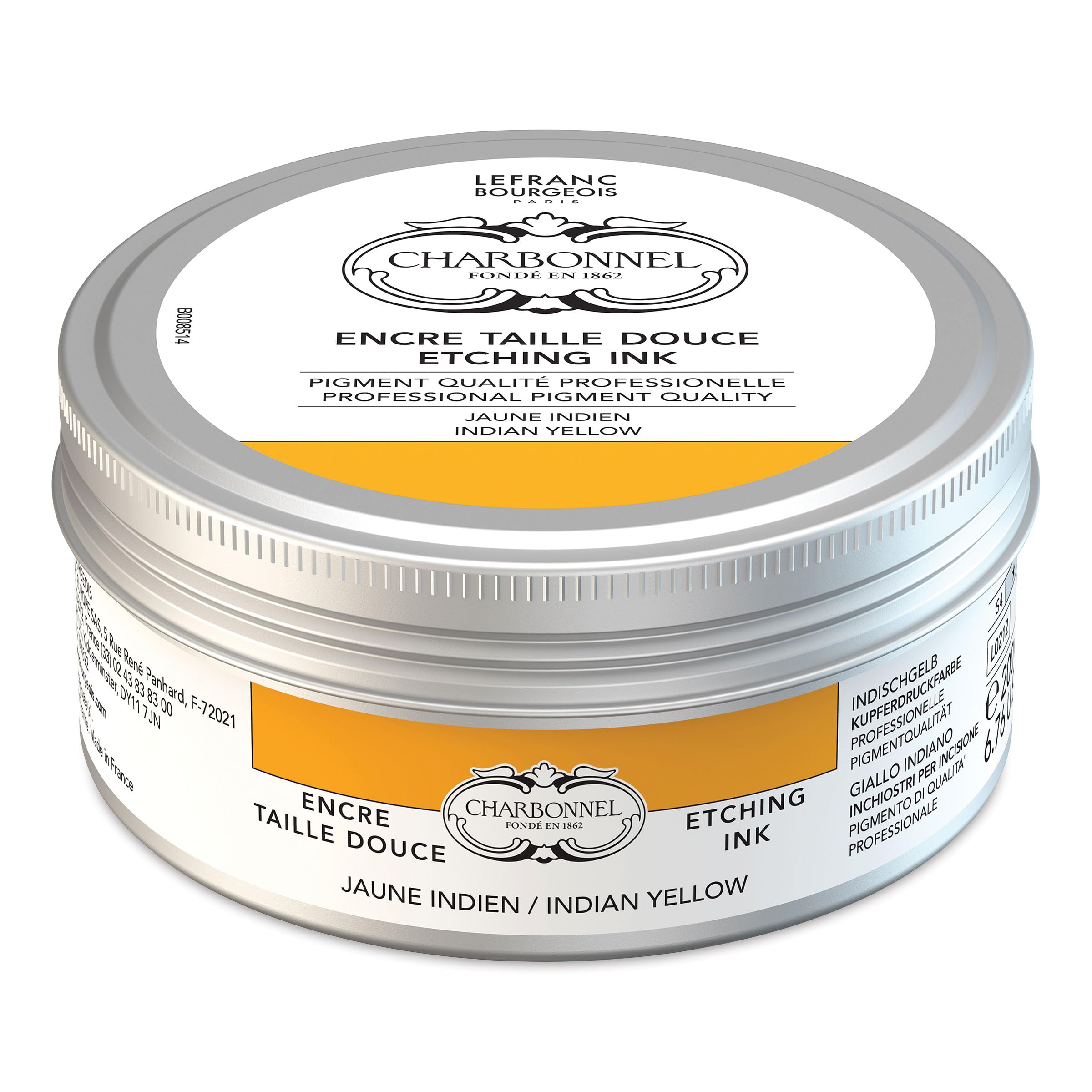 Encre pour gravure Charbonnel Jaune Indien taille douce 200ml