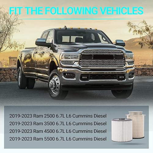 Miniatura 2 de Kit separador de agua con filtro de combustible Cummins de 6.7L para Dodge Ram 2500 3500 4500 5500 2021 2021 2021 2022 2023 2024 Dodge Ram 2500 3500