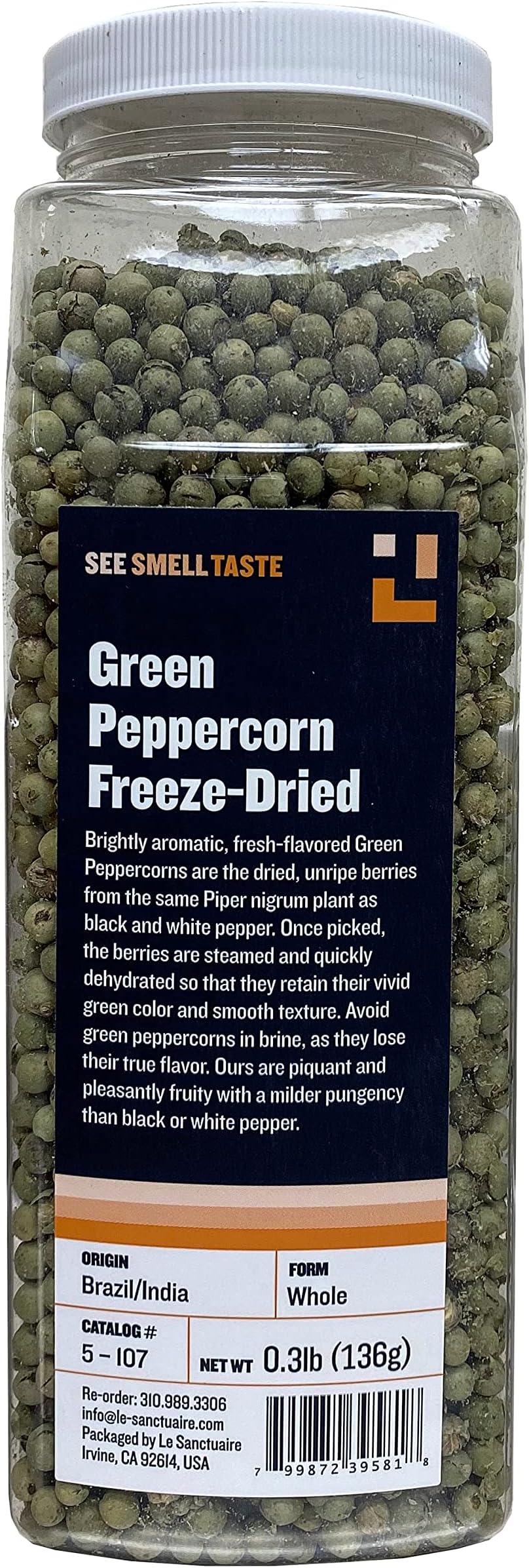 See Smell Taste Green Peppercorn Freeze-Dried, 0.3 Pound