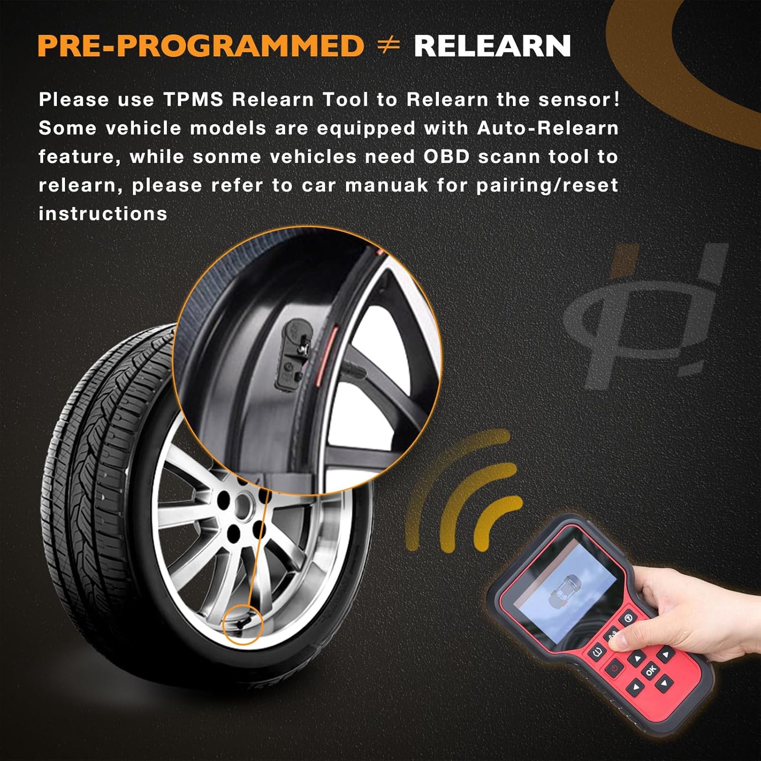 TPMS Sensor Tire Pressure Sensor 315MHz 4PCS Compatible with Ford F250 F350 F450 Focus| Lincoln MKS Mercury Milan & More Replaces# DE8T-1A180-AA, 9L3Z-1A189-A, CM5T-1A180-AA