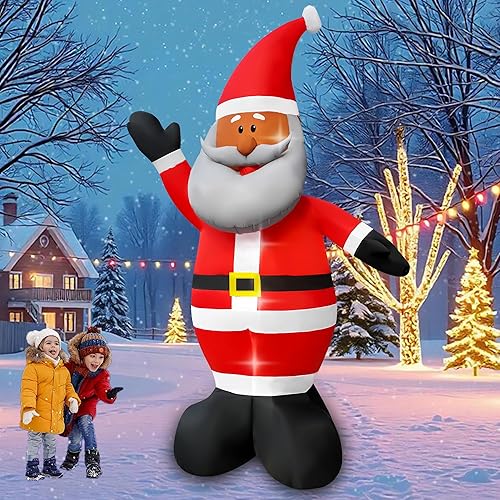 Miniatura 3 de SEASONBLOW Elfo gigante inflable de Navidad de 12 pies con luz LED para decoración de bastón de caramelo para patio, césped, jardín, hogar, fiesta,