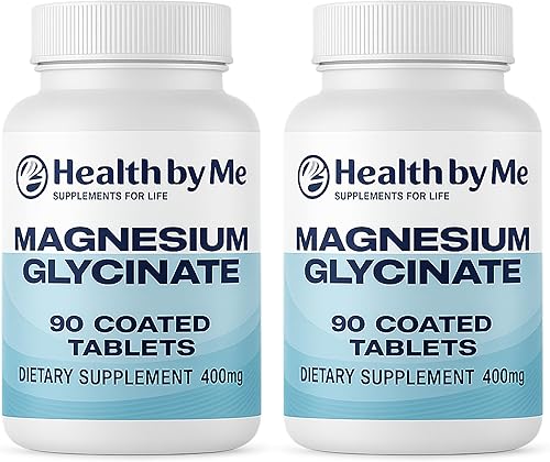 Glicinato de magnesio de 400 mg  180 unidades de suplemento de magnesio apoya la relajación muscular, mejora la calidad del sueño, promueve el