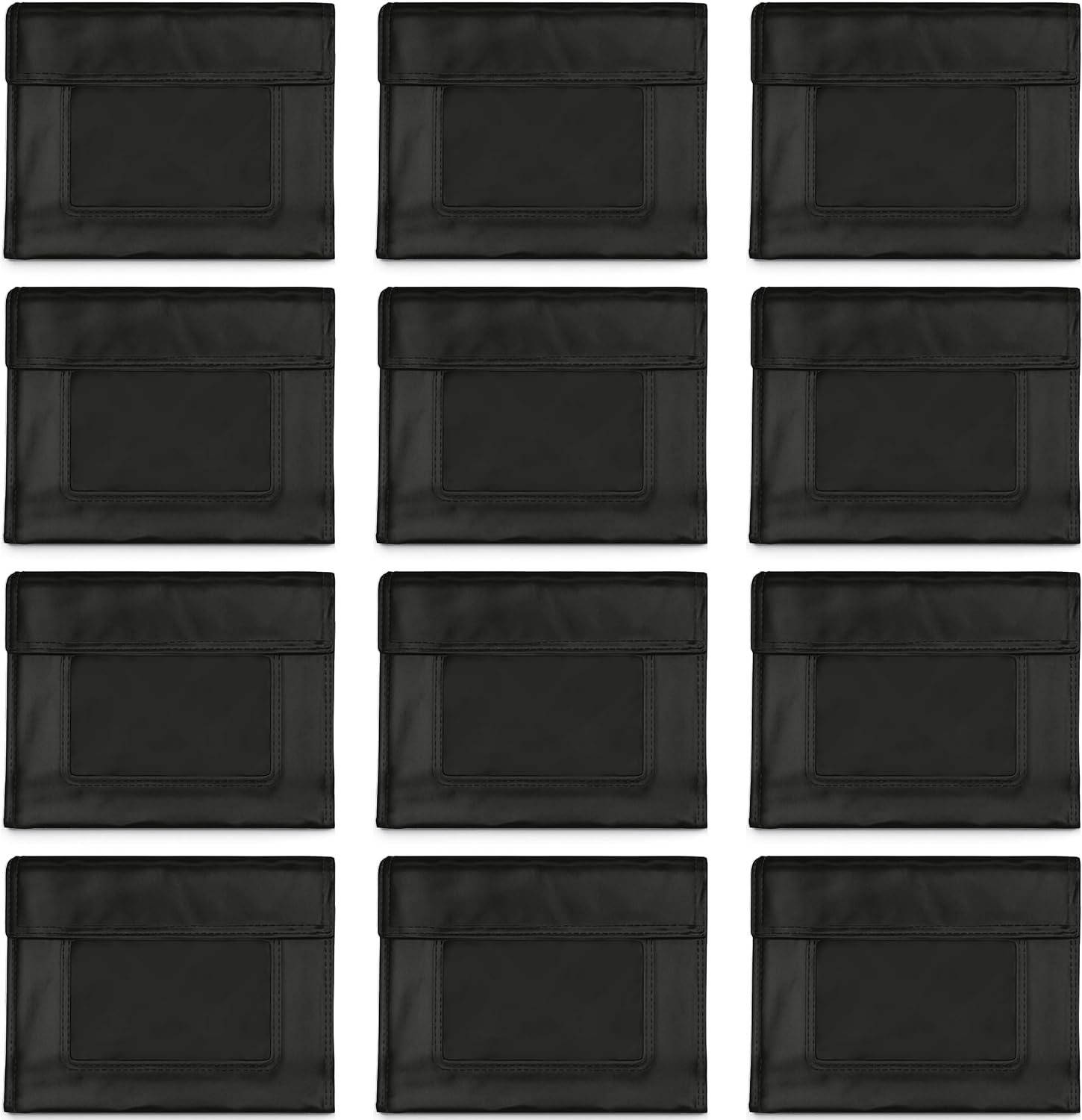 WIPESPLUS Wipes Pack Holder and Belt, Portable Wipe Carrier for Home and Business, 6 Inch Pouch, Black, (Pack of 12)