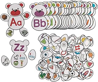 Fun Express Build A Character Alphabet Letter Match - 130 Pieces - Educational and Learning Activities for Kids