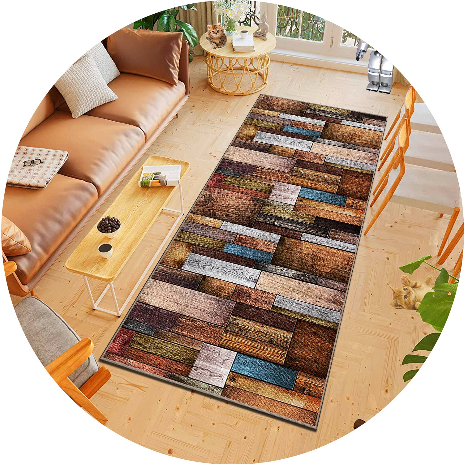 Tapis Chambre Enfant 50x300cm Tapis de Salon Nombreuses Tailles et Couleurs résistant Lavable pour Cuisine, Couloir, Passage, Chambre