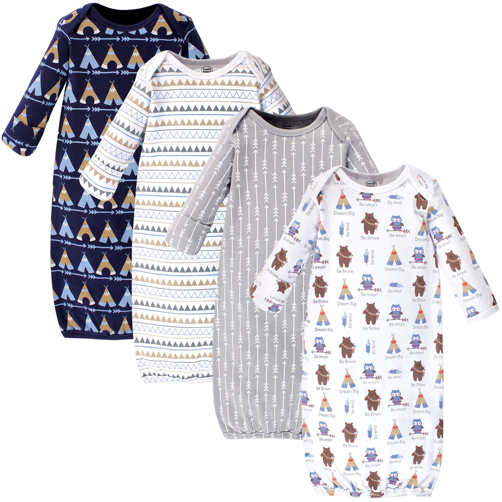 Luvable Friends Baby Cotton Gowns