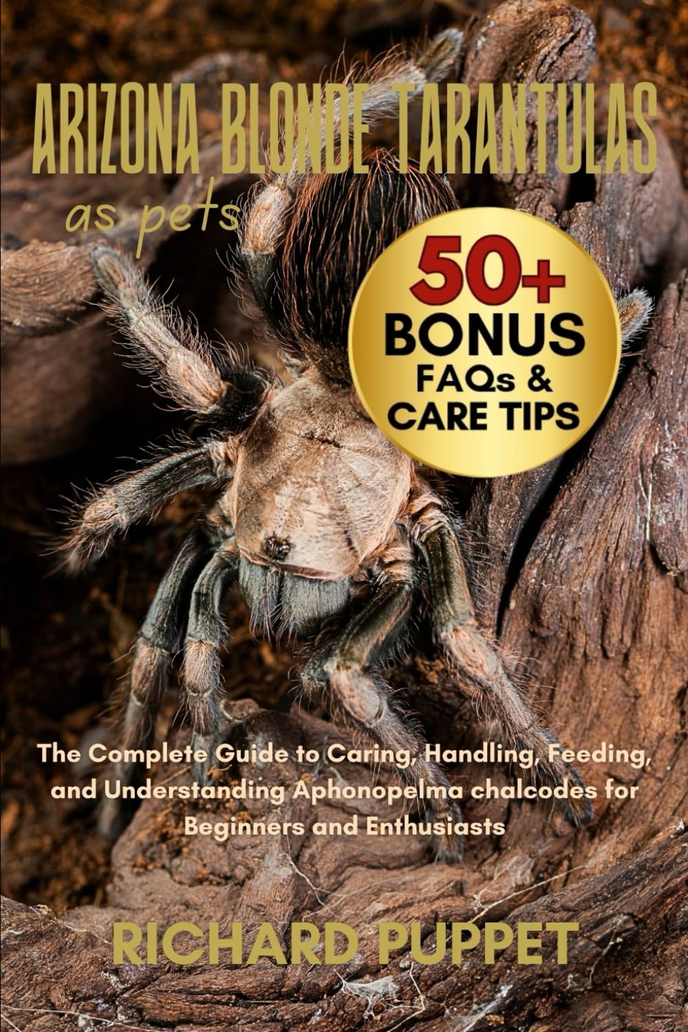 ARIZONA BLONDE TARANTULAS AS PETS: The Complete Guide to Caring, Handling, Feeding, and Understanding Aphonopelma chalcodes for Beginners and Enthusiasts