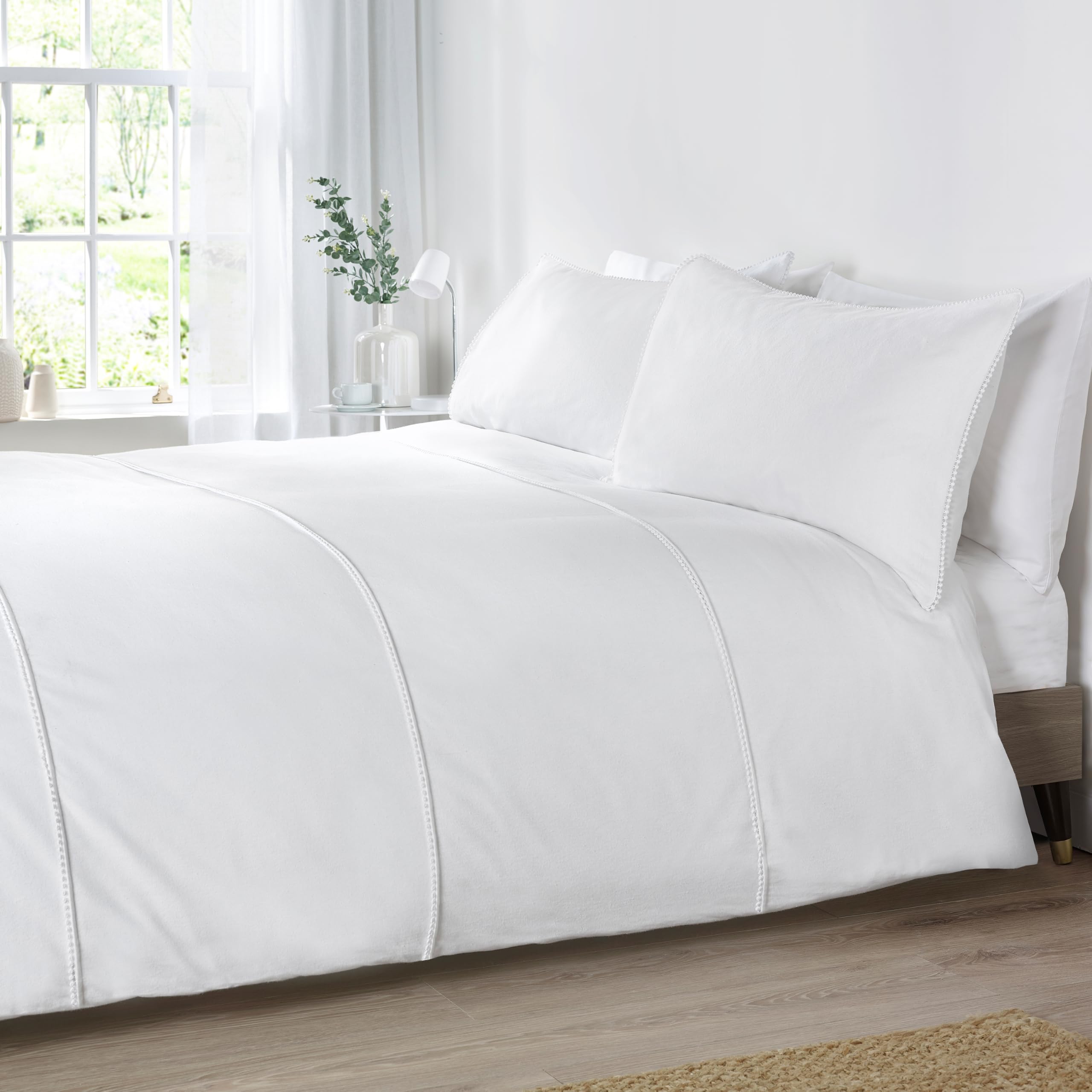 Brushed Pom Pom Cotton Duvet Cover Set