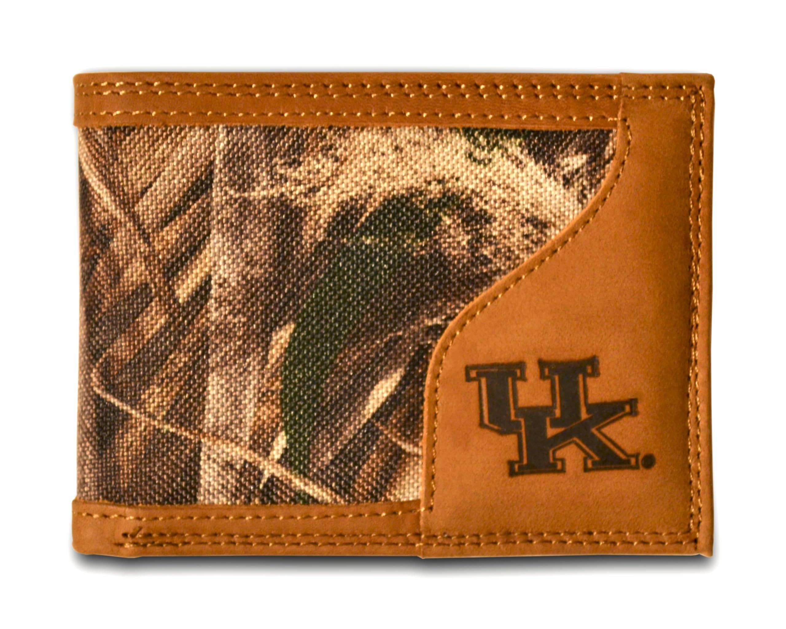 Realtree Kentucky Wildcats Bifold Max-5 Camo & Leather Wallet - Zep-Pro - NCAA