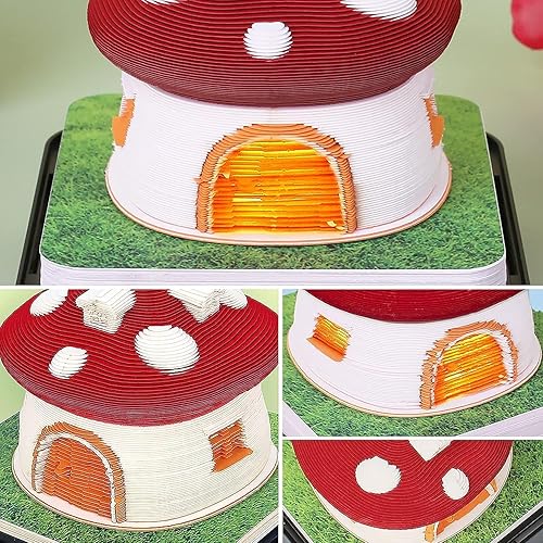 Miniatura 4 de Bloc de notas del calendario 2024 con luces, calendario de escritorio con luces LED, calendario de escritorio creativo, bloc de notas de bricolaje,