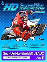Vista 2 de JSAUX 2-Pack Tempered Glass Screen Protector for Switch 2, Place & Pull Guide Frame for Effortless Installation, Ultra Clear 9H+ Hardness, Anti HD