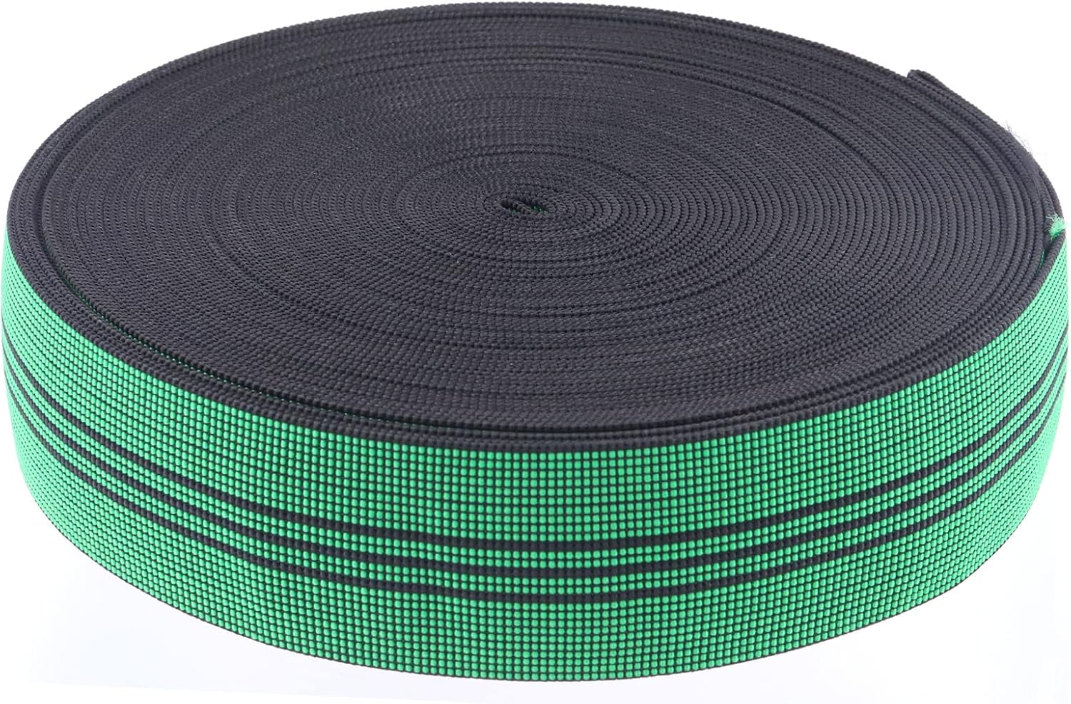 Tanstic 1 Roll 2 Inch x 65.6 Ft Green Sofa Elastic Webbing