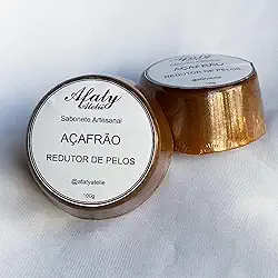 Sabonete de Açafrão, Redutor de Pelos Natural, 100g - Afaty Ateliê