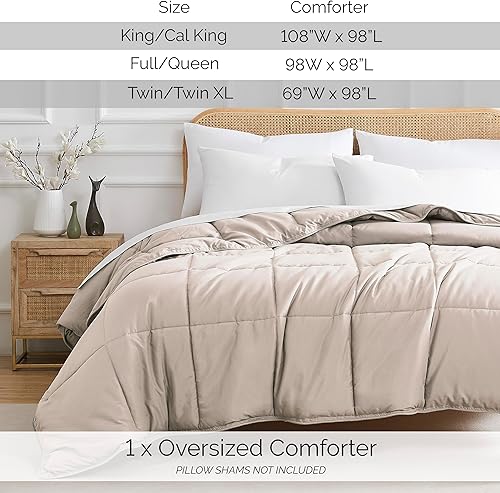 Miniatura 2 de Edredón ligero Southshore Fine Linens Vilano Springs, Microfibra, Bone, Full Queen