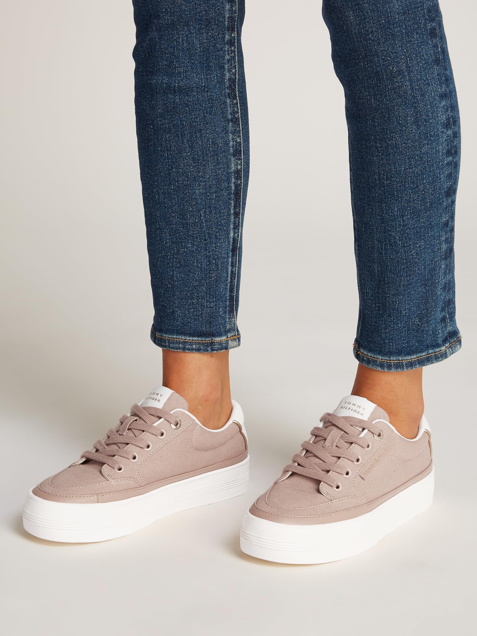 Tommy Hilfiger Sneaker con Suela Vulcanizada Mujer Essential Textile Plateau