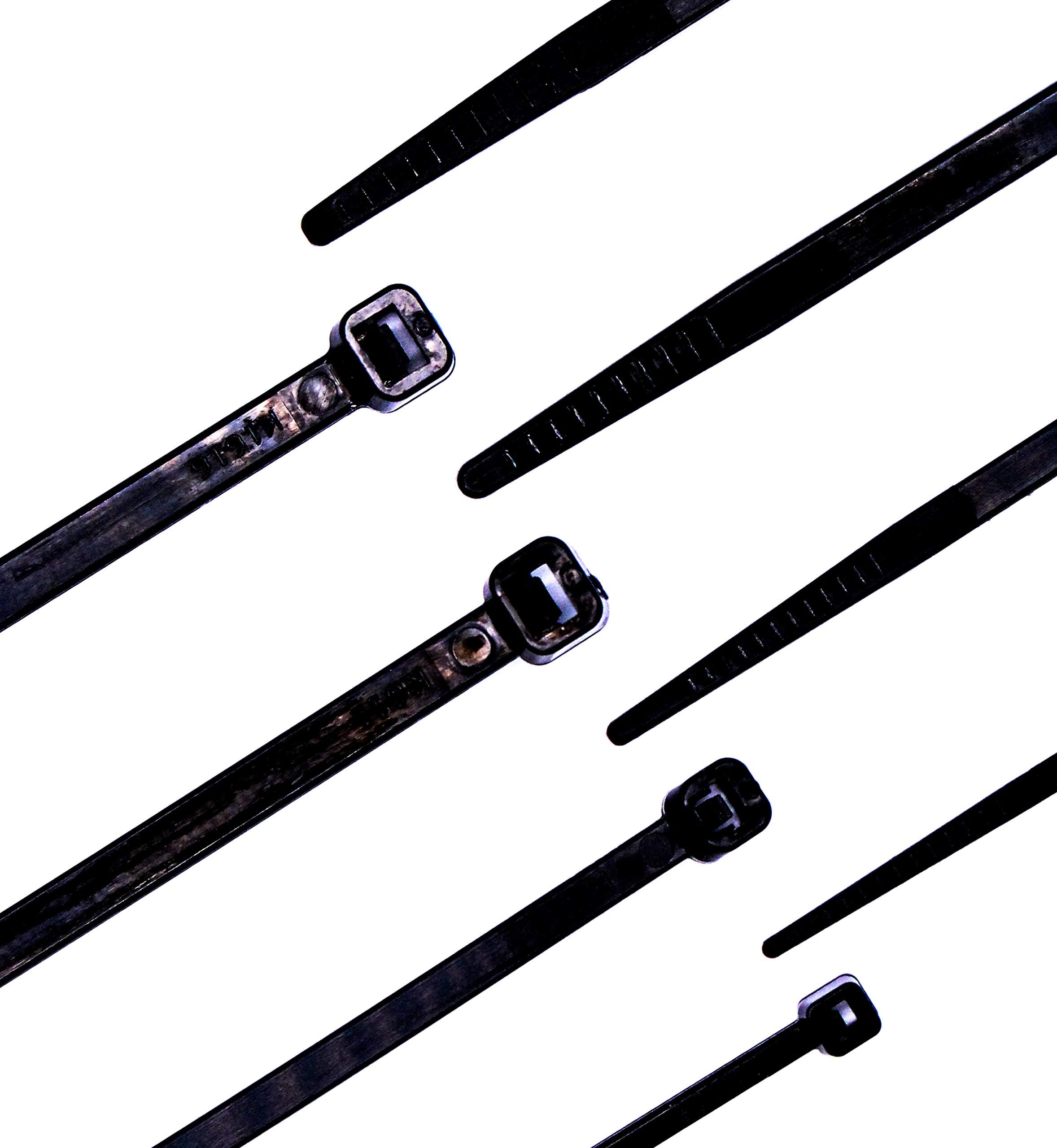 RGB Networks Ltd100 Cable Ties Premium Pack,300 x 4.8mm Long Black ROHS and Zero Halogen Low Narrow Smoke Strong Zip Ties Tie Wraps Fastener Nylon Plastic Cable Management