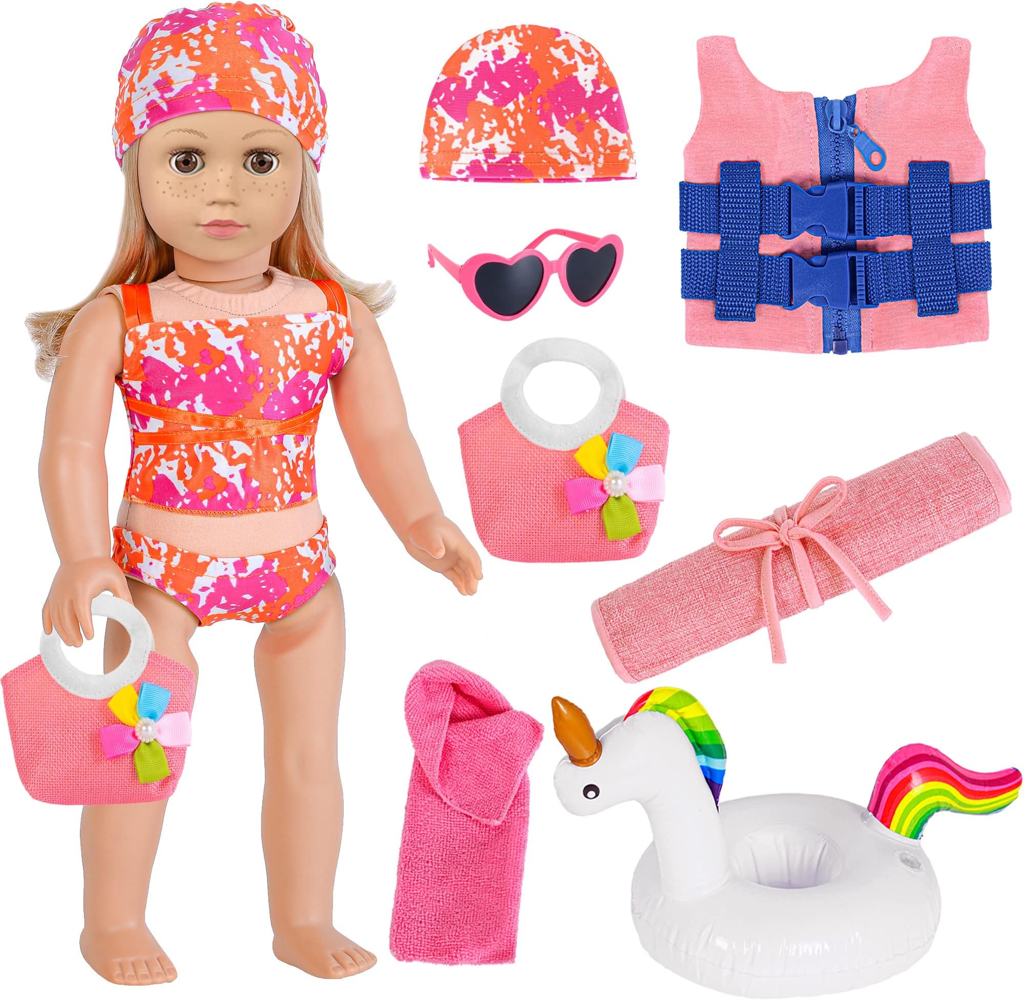 ebuddy18 inch Doll Clothes and Accessories - Beach Themed Playsets Diving Suit (No Doll)