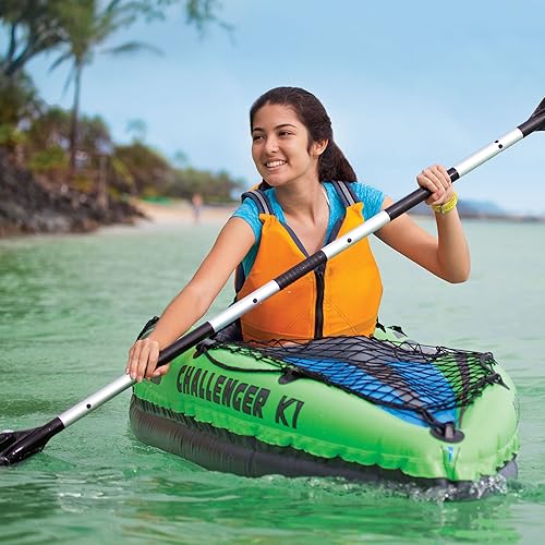 Miniatura 5 de Intex Challenger K1 Kayak deportivo inflable para 1 persona, con remos y bomba