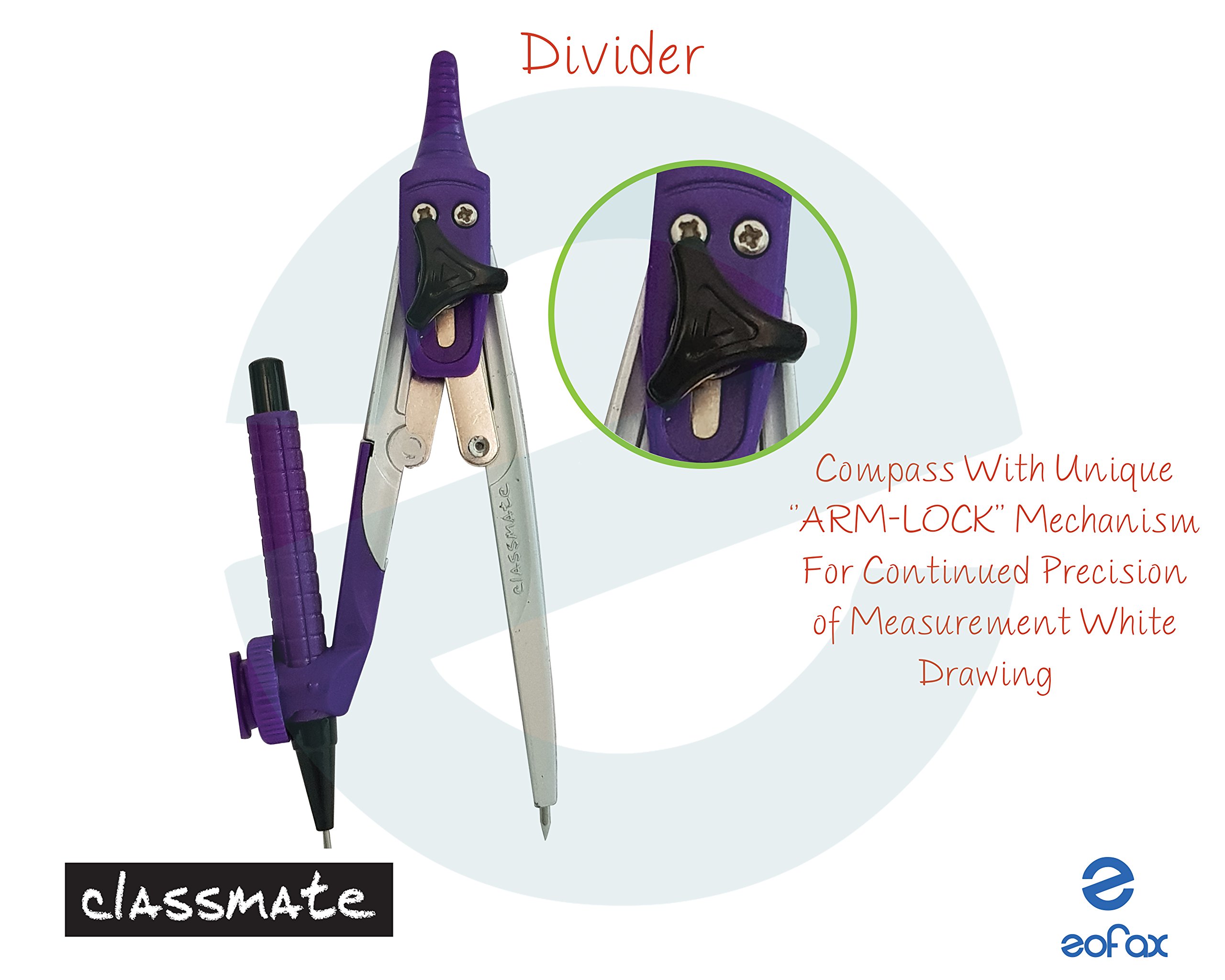 CLASSMATE Maths Set Geometry Ruler Squares Protractor Compass