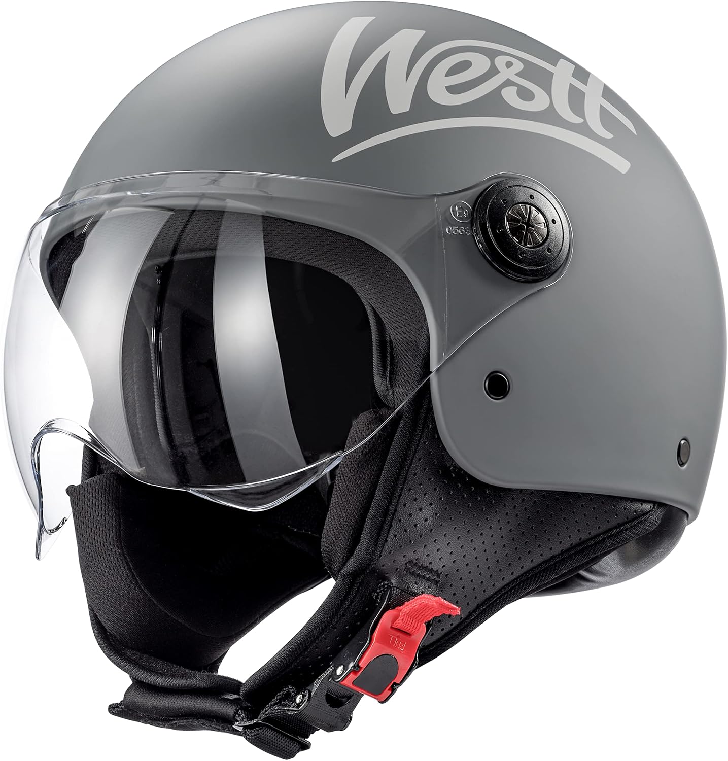 WESTT Classic Jet Helmet, Motorcycle Helmet, with Visor, for Men and