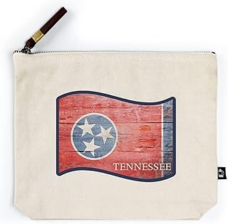 Lantern Press Rustic Tennessee State Flag, Contour (100% Cotton Canvas Travel Accessory Go Bag)