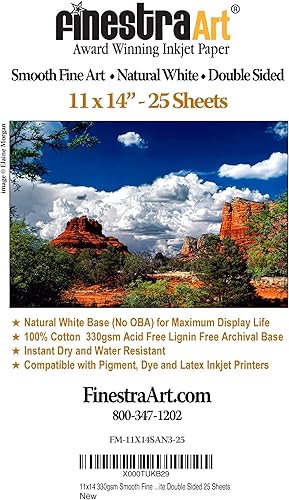 Miniatura 2 de Museo de Bellas Artes Liso de 11" X 14" Blanco Natural Doble Cara - 25 Hojas