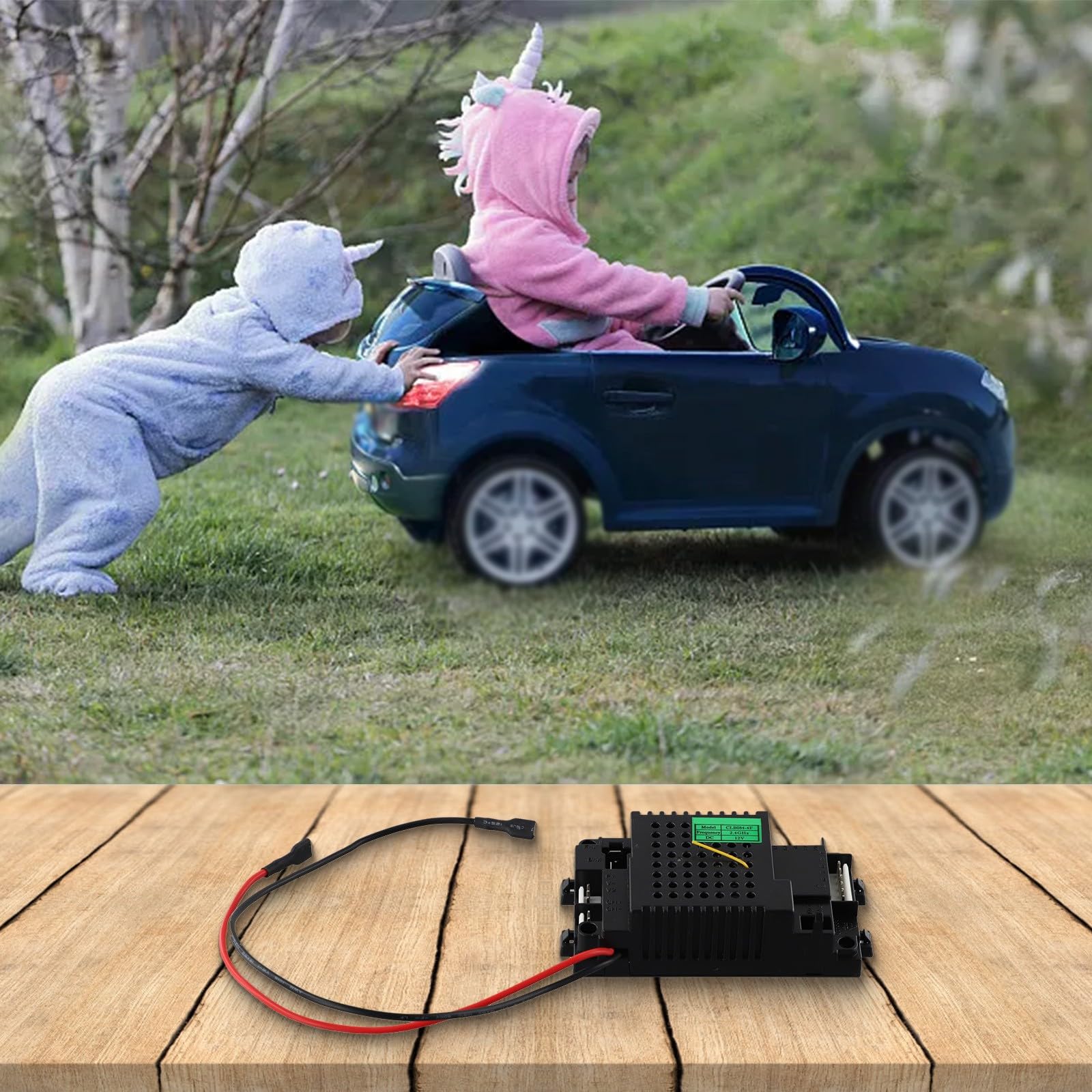 CLB084 Moduł pilota zdalnego sterowania dla dzieci, 12 V, 6 V, kompatybilny z CLB084-4D CLB084-4F CLB084-1C do części zamiennych do pojazdów elektrycznych dla dzieci (CLB084-4D 12V)